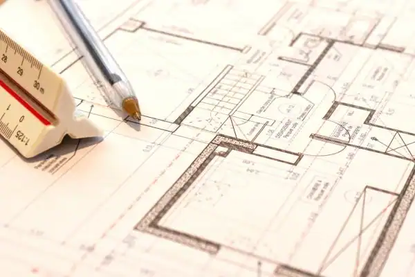 Image of architect Woking drawings